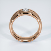 14K Rose Gold Diamond Bezel Wedding Band Image