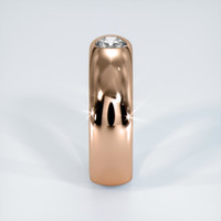 14K Rose Gold Diamond Bezel Wedding Band Image