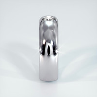 14K White Gold Diamond Bezel Wedding Band Image