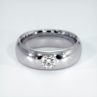 18K White Gold Diamond Bezel Wedding Band Video