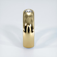 14K Yellow Gold Diamond Bezel Wedding Band Image
