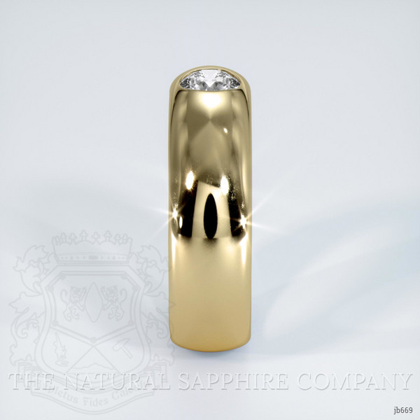 14K Yellow Gold Diamond Bezel Wedding Band