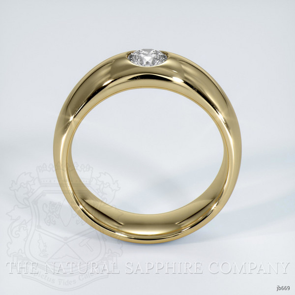 18K Yellow Gold Diamond Bezel Wedding Band