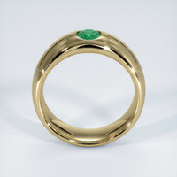 18K Yellow Gold Emerald Bezel Wedding Band Image