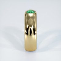 18K Yellow Gold Emerald Bezel Wedding Band Image