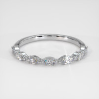 Platinum 950 Diamond Antique Style Wedding Band Video