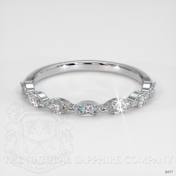 Platinum 950 Diamond Antique Style Wedding Band