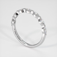 Platinum 950 Diamond Antique Style Wedding Band Image