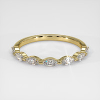 14K Yellow Gold Diamond Antique Style Wedding Band Video