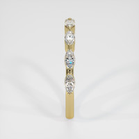 14K Yellow Gold Diamond Antique Style Wedding Band Image