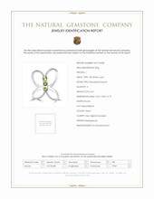 0.63 Ct. Demantoid Garnet Natural Diamond Pave Ring, 18K White Gold Scan Report