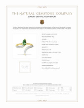 0.68 Ct. Demantoid Garnet Natural Diamond Pave Ring, 18K Yellow Gold Scan Report
