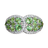 1.92 Ct. Demantoid Garnet White Gold ring