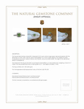 0.53 Ct. Demantoid Garnet Natural Diamond Pave Ring, 18K White Gold Appraisal