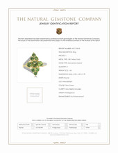 1.97 Ct. Demantoid Garnet Natural Diamond Pave Ring, 18K Yellow Gold Scan Report