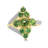 Demantoid Garnet 18K Yellow Gold ring