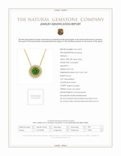 3.56 Ct. Tourmaline Natural Diamond Accent Stones Necklace, 18K Yellow Gold Scan Report