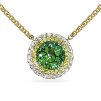 Tourmaline 18K Yellow Gold pendant