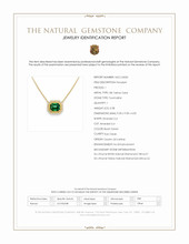 3.38 Ct. Bluish Green Tourmaline and Mixed Natural Diamond Halo Pendant, 18K Yellow Gold Scan Report