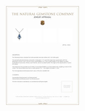 1.97 Ct. Aquamarine Natural Diamond Halo Pendant, 14K White Gold Appraisal