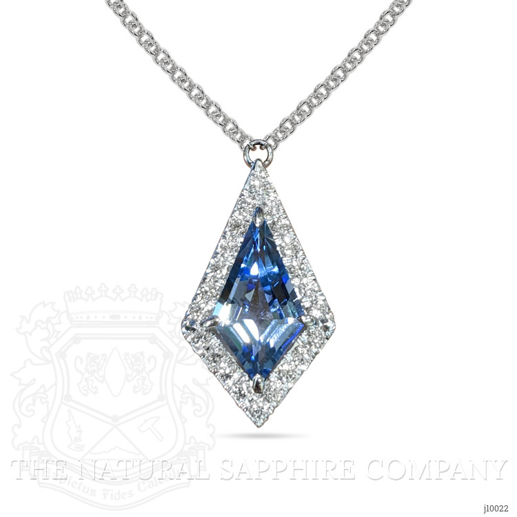 1.97 Ct. Aquamarine Natural Diamond Halo Pendant, 14K White Gold