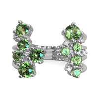 0.66 Ct. Demantoid Garnet White Gold ring