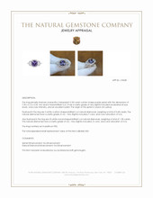 2.30 Ct. Purple Spinel and Natural Diamond Pave Ring, Platinum 950 Appraisal