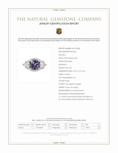 2.30 Ct. Purple Spinel and Natural Diamond Pave Ring, Platinum 950 Scan Report