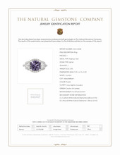 2.30 Ct. Spinel Natural Diamond Pave Ring, Platinum 950 Scan Report