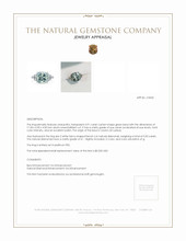 3.91 Ct. Beryl Natural Diamond Three Stone Ring, Platinum 950 Appraisal