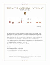 3.96 Ct.Tw.Total Carat Weight Pink Spinel and Natural Diamond Halo Earrings, 14K Rose & White Appraisal