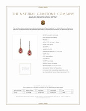 3.96 Ct.Tw. Spinel Natural Diamond Halo Earrings, 14K Rose & White Scan Report