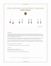 3.50 Ct.Tw.Total Carat Weight Pink Spinel and Natural Diamond Pave Earrings, 18K White Gold Appraisal