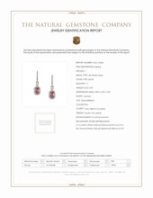 3.50 Ct.Tw. Spinel Natural Diamond Pave Earrings, 18K White Gold Scan Report