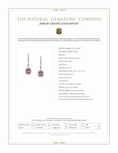 3.97 Ct.Tw.Total Carat Weight Pink Spinel and Natural Diamond Pave Earrings, 18K White Gold Scan Report
