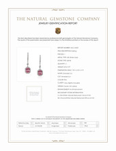 3.97 Ct.Tw. Spinel Natural Diamond Pave Earrings, 18K White Gold Scan Report
