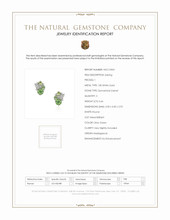 1.02 Ct.Tw. Demantoid Garnet Natural Diamond Studs Earrings, 18K White Gold Scan Report