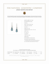 3.98 Ct.Tw.Total Carat Weight Blue Aquamarine and Natural Diamond Pave Earrings, 18K White Gold Scan Report