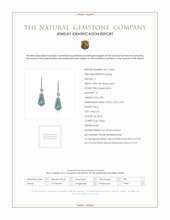 3.98 Ct.Tw. Aquamarine Natural Diamond Pave Earrings, 18K White Gold Scan Report