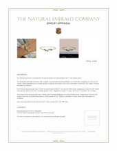 0.51 Ct.Tw. Emerald Natural Diamond Bangle Bracelet, 14K Yellow Gold Appraisal