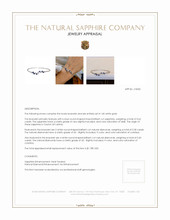 0.62 Ct.Tw. Blue Sapphire and Natural Diamond Bangle Bracelet, 14K White Gold Appraisal