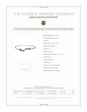 0.62 Ct.Tw.Total Carat Weight Sapphire Natural Diamond Bangle Bracelet, 14K White Gold Scan Report