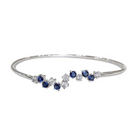 0.62 Ct.Tw. Sapphire 14K White Gold bracelet