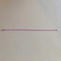 2.26 Ct.Tw. Pink Sapphire Tennis/Riviere Bracelet, 14K White Gold Image