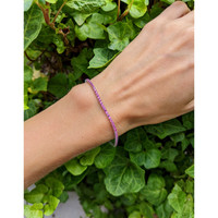 2.26 Ct.Tw. Pink Sapphire Tennis/Riviere Bracelet, 14K White Gold Life Style