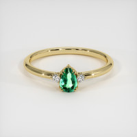 0.30 Ct. Emerald Yellow Gold ring