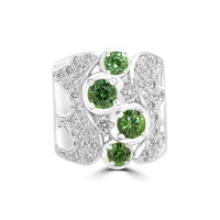 1.30 Ct. Demantoid Garnet White Gold ring