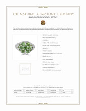 0.66 Ct. Demantoid Garnet Natural Diamond Pave Ring, 18K White Gold Scan Report