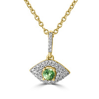 Demantoid Garnet 18K Yellow Gold pendant