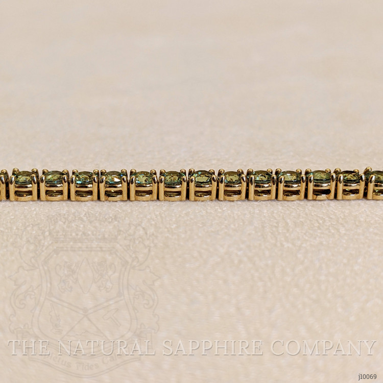 33.00 Ct. Demantoid Garnet Pave Necklace, 18K Yellow Gold